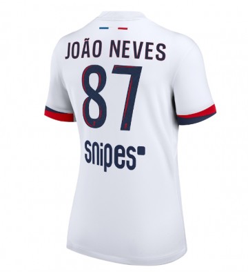 Paris Saint-Germain Joao Neves #87 Udebanetrøje Dame 2025-26 Kortærmet